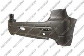 PARE-CHOCS ARRIERE NOIR-SURFACE LISSE PRET A PEINDRE-AVEC ENPREINTES CAPTEURS