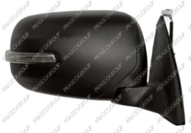 RETROVISEUR DROIT ELECTRIQUE-NOIR-AVEC FEU-CONVEXE/CHROME'