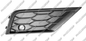 GRILLE SUPERIEURE DROITE DE PARE-CHOCS AVANT AVEC TROUS RADAR+SUPPORTS CAPTEURS