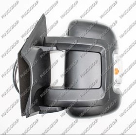 RETROVISEUR GAUCHE MANUEL-NOIR-AVEC FEU REPETITEUR-AVEC SONDE-BRAS COURT-AMPOULE A 16W