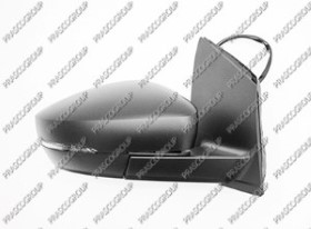 RETROVISEUR DROIT ELECTRIQUE-NOIR-CHAUFFANT-AVEC FEU-CONVEXE/CHROME'-CONNECTEUR RECTANGULAIRE-10H6P MOD. 12/09 &gt;