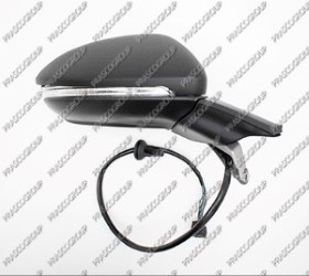 RETROVISEUR DR.ELECTRIQUE-CHAUFFANT-NOIR-AVEC FEU REPETITEUR-A/FEU DE SOL-RABATTABLE-A/MEMOIRE-CONVEX/CHROME'