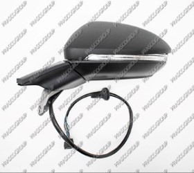 RETROVISEUR GA. ELECTR.-NOIR-CHAUFF.-A/FEU REPETITEUR-A/FEU DE SOL-RABATT.-A/MEMOIRE-CONVEXE/CHROME'