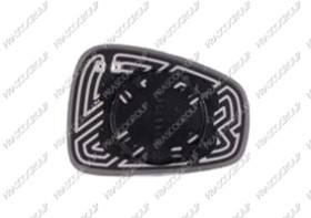 VERRE DE RETROVISEUR GAUCHE CONVEX-CHAUFFANT-CHROME'