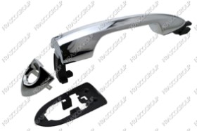 POIGNEE EXTERIEURE AVANT GAUCHE CHROME' BRILLANT - AVEC TROU BARILLET