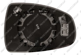 VERRE DE RETROVISEUR GAUCHE CONVEX-CHROME'-CHAUFFANT-CHROME'