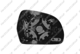 VERRE DE RETROVISEUR DROIT-ASPHERIQUE-CHAUFFANT-CHROME'