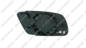 VERRE DE RETROVISEUR GAUCHE ASPHERIQUE-CHAUFFANT-CHROME'