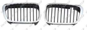 GRILLE CALANDRE GAUCHE-CHROMEE/NOIRE