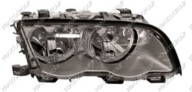 PHARE DROIT H7+H7 ELECTRIQUE AVEC MOTEUR-ARGENT MOD. SEDAN/STATION WAGON