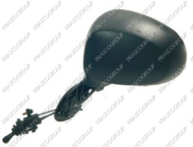 RETROVISEUR GAUCHE MECANIQUE-NOIR-CONVEX/CHROME'