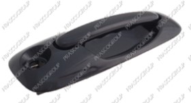 POIGNEE EXTERIEURE-PORTE COULISSANTE DROITE-NOIRE/LISSE-AVEC TROU BARILLET