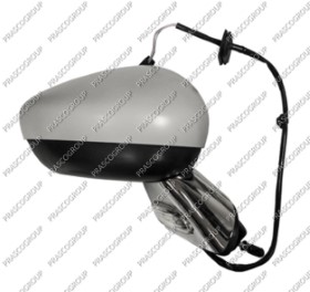 RETROVISEUR DROIT ELECTRIQUE AVEC APPRET-FEU REPETITEUR-AVEC APPRET-BASE CHROME'-CONVEXE-7 BROCHES