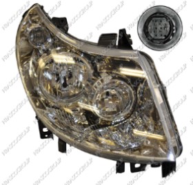 PHARE DROIT H1+H7 ELECTRIQUE AVEC MOTEUR