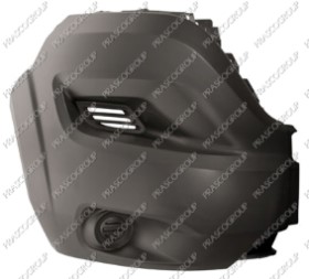 EMBOUT DROIT DE PARE-CHOCS AVANT GRIS-VERSION COURTE-AVEC CACHE CROCHET