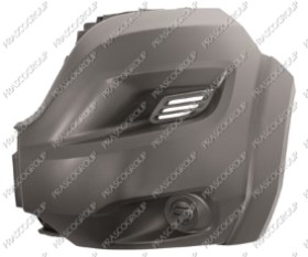 EMBOUT GAUCHE DE PARE-CHOCS AVANT GRIS-VERSION MOYENNE/LONGUE