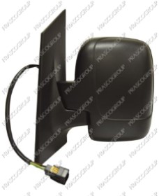 RETROVISEUR GAUCHE ELECTRIQUE-NOIR-CHAUFFANT-RABATTABLE-DOUBLE GALSS-CONVEXE/CHROME'