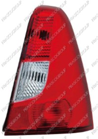 FEU D'AILE DROIT SANS PORTE LAMPE  BLANC/ROUGE MOD. 4 PORTES