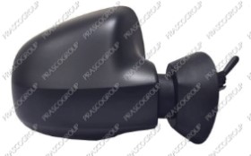 RETROVISEUR DROIT MECANIQUE-NOIR-CONVEX/CHROME'