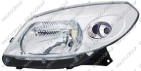 PHARE DROIT H4 ELECTRIQUE AVEC MOTEUR-CHROME'-AVEC CABLES