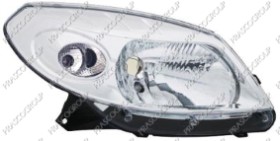 PHARE GAUCHE H4 ELECTRIQUE AVEC MOTEUR-CHROME'-AVEC CABLES