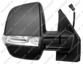 RETROVISEUR DROIT ELECTRIQUE-CHAUFFANT-NOIR-AVEC FEU-6 BROCHES MOD. CARGO