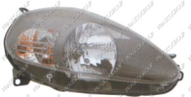 PHARE DROIT H4 ELECTRIQUE AVEC MOTEUR-GRIS/FONCE' MOD. > 08