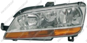 PHARE GAUCHE H7+H1 ELECTRIQUE AVEC MOTEUR-FEU ORANGE MOD. &gt; 12/05