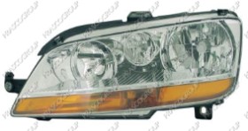 PHARE GAUCHE H7+H1+H1 ELECTRIQUE AVEC MOTEUR-FEU ORANGE MOD. &gt; 12/05