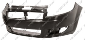 PARE-CHOCS AVANT NOIR-SURFACE LISSE PRET A PEINDRE-AVEC SIEGES ANTIBROUILLARD-AVEC CACHE CROCHET