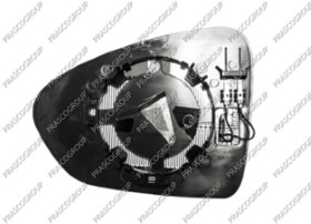 VERRE DE RETROVISEUR DROIT-CONVEX-CHAUFFANT-CHROME'
