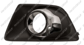 GRILLE GAUCHE NOIRE STRUCTURE' DE PARE-CHOCS-AVEC SIEGE ANTIBROUILLARD-AVEC CADRE CHROME'