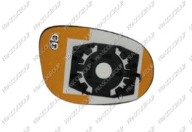 VERRE DE RETROVISEUR GAUCHE CONVEX-CHAUFFANT-CHROME'