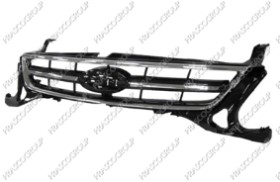 GRILLE CALANDRE PEINTE NOIR BRILLANT AVEC CADRE CHROME'
