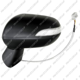 RETROVISEUR GAUCHE ELECTRIQUE-NOIR-CHAUFFANT-AVEC FEU REPETITEUR-RABATTABLE-COVNEXE/CHROME'