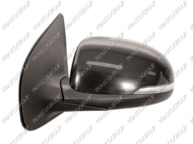 RETROVISEUR GAUCHE ELECTRIQUE-NOIR-AVEC FEU-CONVEXE/CHROME'