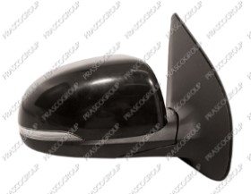 RETROVISEUR DROIT ELECTRIQUE-NOIR-AVEC FEU-RABATTABLE-CONVEXE/CHROME'