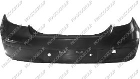PARE-CHOCS ARRIERE NOIR-SURFACE LISSE PRET A PEINDRE MOD. 5 PORTES