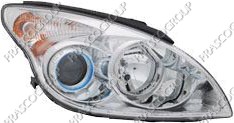 PHARE DROIT H1+H7 ELECTRIQUE AVEC MOTEUR-CHROME'