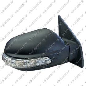 RETROVISEUR DROIT ELECTRIQUE-NOIR-AVEC FEU-CONVEXE/CHROME'