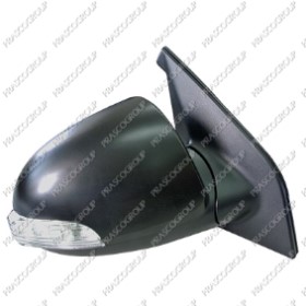 RETROVISEUR DROIT ELECTRIQUE-NOIR-AVEC FEU-CONVEXE/CHROME'