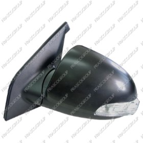 RETROVISEUR GAUCHE ELECTRIQUE-NOIR-CHAUFFANT-AVEC FEU-CONVEXE/CHROME'