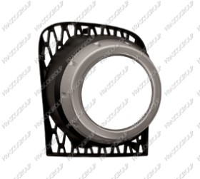 GRILLE DROITE NOIRE STRUCTURE' DE PARE-CHOCS-AVEC SIEGE ANTIBROUILLARD-AVEC CADRE ARGENTE - MOD. HSE/SUPERCHARGED