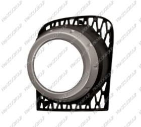 GRILLE GAUCHE NOIRE STRUCTURE' DE PARE-CHOCS-AVEC SIEGE ANTIBROUILLARD-AVEC CADRE ARGENTE- MOD. HSE/SUPERCHARGED