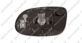 VERRE DE RETROVISEUR DROIT-ASPHERIQUE-CHAUFFANT-CHROME'