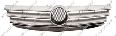 GRILLE CALANDRE PEINTE ARGENT AVEC MOULURE CHROMEE' MOD. ELEGANCE