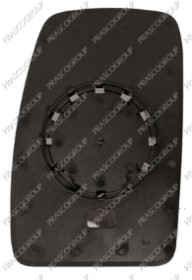 VERRE DE RETROVISEUR DROIT-CONVEX-CHAUFFANT-CHROME'