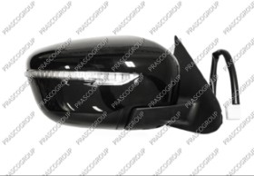 RETROVISEUR DROIT ELECTRIQUE-NOIR-CHAUFFANT-AVEC FEU REPETITEUR-RABATTABLE-CONVEXE/CHROME'