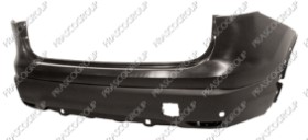 PARE-CHOCS ARRIERE NOIR-SURFACE LISSE PRET A PEINDRE-AVEC TROUS RADAR