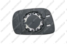 VERRE DE RETROVISEUR DROIT-CONVEX-CHAUFFANT-CHROME'